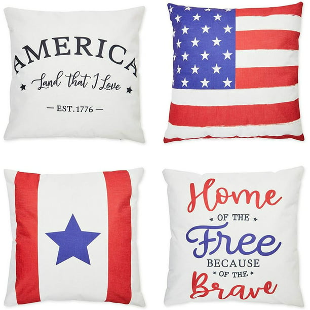 4th Of July Cloths Patriotic American Gifts Born On The Fourth 4th of July Birthday Patriotic Throw Pillow 18x18 Multicolor 